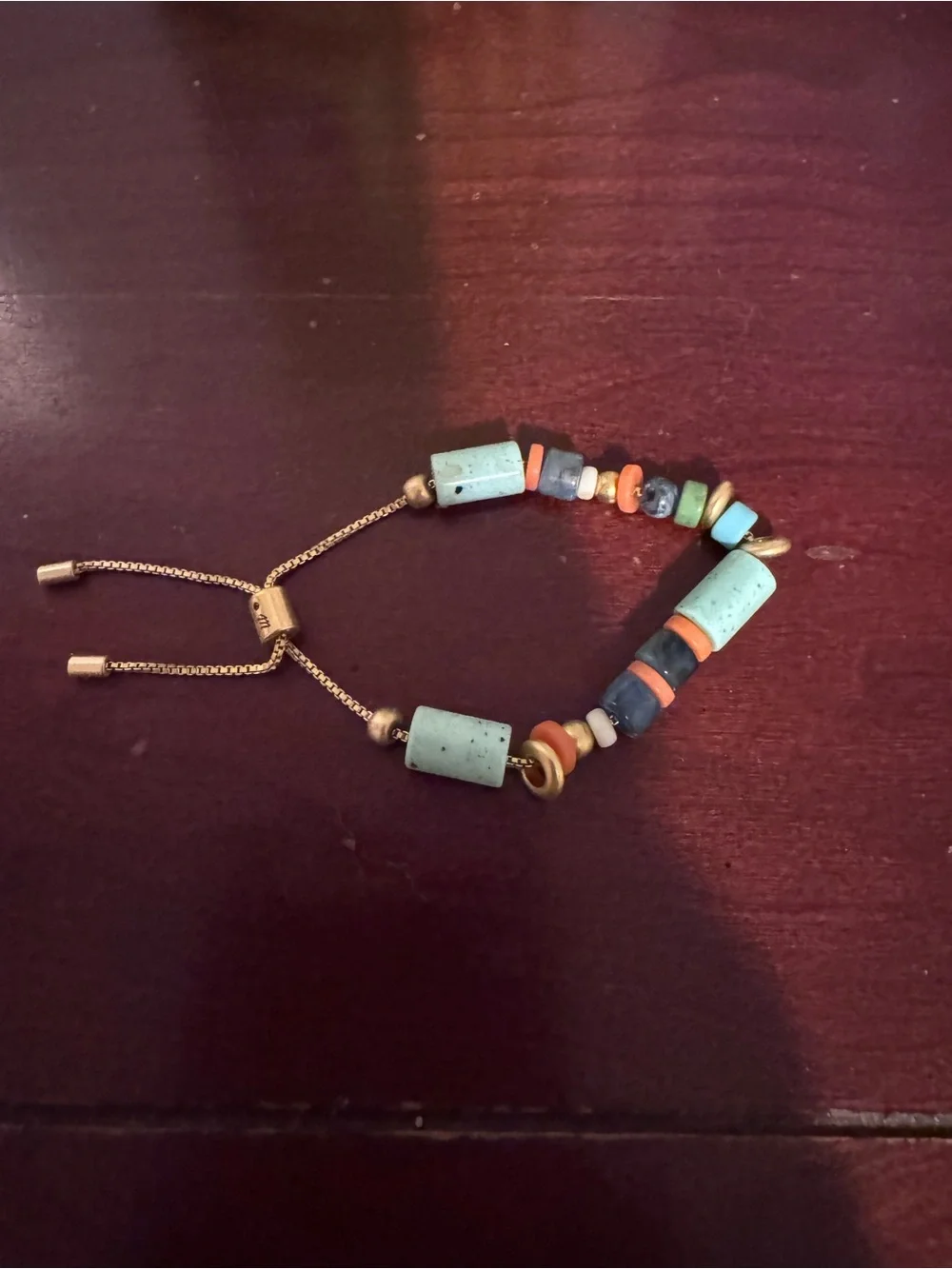 Turquoise Multicolor Beaded Adjustable Bracelet